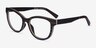 Botany Striped Dark Wood Eco-friendlyEyeglass Frames from EyeBuyDirect, Angle View