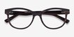 Botany Striped Dark Wood Mixed WoodEyeglass Frames from EyeBuyDirect, Closed View