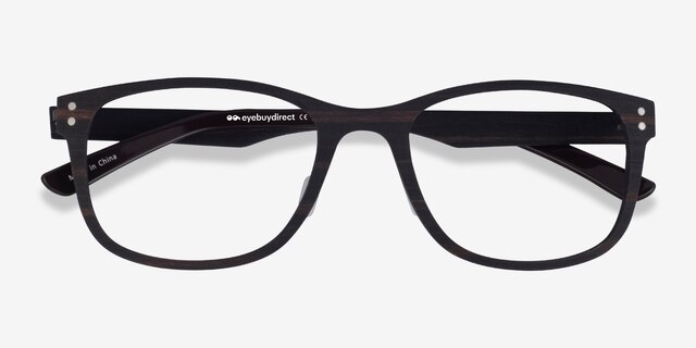 Earth Dark Wood Eco-friendlyEyeglass Frames from EyeBuyDirect, Closed View