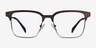 Evergreen Gunmetal & Wood Wood-textureEyeglass Frames from EyeBuyDirect, Front View