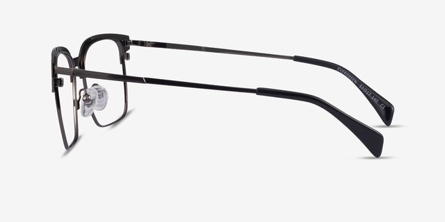 Evergreen Gunmetal & Wood Wood-textureEyeglass Frames from EyeBuyDirect, Side View