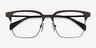 Evergreen Gunmetal & Wood Wood-textureEyeglass Frames from EyeBuyDirect, Closed View