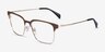 Evergreen Gold & Wood Wood-textureEyeglass Frames from EyeBuyDirect, Angle View
