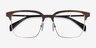 Evergreen Gold & Wood Wood-textureEyeglass Frames from EyeBuyDirect, Closed View