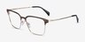 Evergreen Gold & Striped Wood Eco-friendlyEyeglass Frames from EyeBuyDirect, Angle View