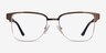 Biome Gold, Black & Wood AcetateEyeglass Frames from EyeBuyDirect, Front View