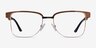 Biome Gold, Black & Light Wood AcetateEyeglass Frames from EyeBuyDirect, Front View