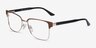 Biome Gold, Black & Light Wood AcetateEyeglass Frames from EyeBuyDirect, Angle View