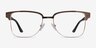 Biome Gold, Black & Dark Wood AcetateEyeglass Frames from EyeBuyDirect, Front View