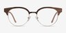 Wilderness Gold Beige AcetateEyeglass Frames from EyeBuyDirect, Front View