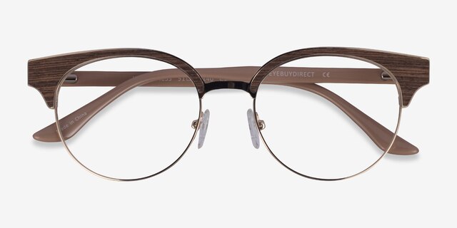 Wilderness Gold Beige AcetateEyeglass Frames from EyeBuyDirect, Closed View