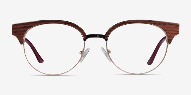 Wilderness Gold Burgundy AcetateEyeglass Frames from EyeBuyDirect, Front View