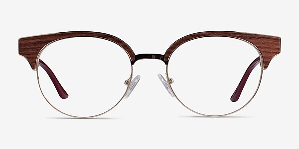 Wilderness Gold Burgundy Acetate Eyeglass Frames