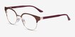 Wilderness Gold Burgundy AcetateEyeglass Frames from EyeBuyDirect, Angle View