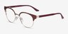 Wilderness Gold Burgundy AcetateEyeglass Frames from EyeBuyDirect, Angle View