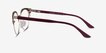 Wilderness Gold Burgundy AcetateEyeglass Frames from EyeBuyDirect, Side View