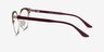Wilderness Gold Burgundy AcetateEyeglass Frames from EyeBuyDirect, Side View