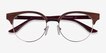 Wilderness Gold Burgundy AcetateEyeglass Frames from EyeBuyDirect, Closed View