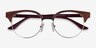 Wilderness Gold Burgundy AcetateEyeglass Frames from EyeBuyDirect, Closed View