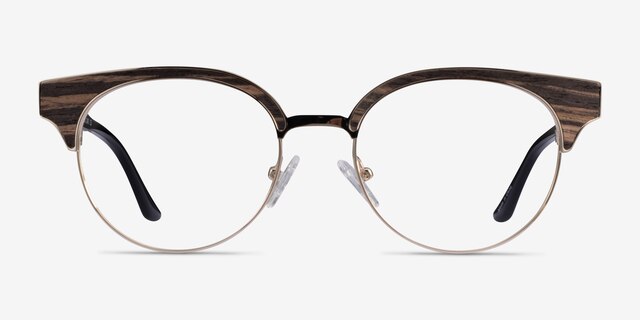 Wilderness Gold Black AcetateEyeglass Frames from EyeBuyDirect, Front View