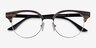 Wilderness Gold Black AcetateEyeglass Frames from EyeBuyDirect, Closed View