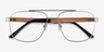 Miramar Matte Silver Eco-friendlyEyeglass Frames from EyeBuyDirect, Closed View