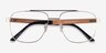 Miramar Gold Eco-friendlyEyeglass Frames from EyeBuyDirect, Closed View