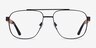 Miramar Matte Black Wood-textureEyeglass Frames from EyeBuyDirect, Front View