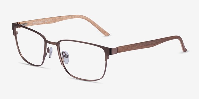 Silva Bronze Wood-textureEyeglass Frames from EyeBuyDirect, Angle View