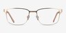 Silva Matte Gold Wood-textureEyeglass Frames from EyeBuyDirect, Front View