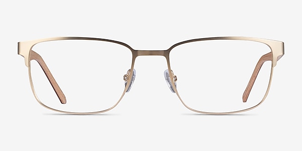 Silva Matte Gold Wood-texture Eyeglass Frames