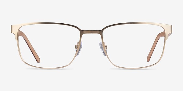 Silva Matte Gold Wood-texture Eyeglass Frames