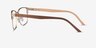 Silva Matte Gold Wood-textureEyeglass Frames from EyeBuyDirect, Side View