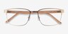 Silva Matte Gold Wood-textureEyeglass Frames from EyeBuyDirect, Closed View