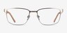 Silva Matte Silver Wood-textureEyeglass Frames from EyeBuyDirect, Front View