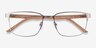 Silva Matte Silver Wood-textureEyeglass Frames from EyeBuyDirect, Closed View