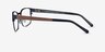Monsoon Dark Blue Wood-textureEyeglass Frames from EyeBuyDirect, Side View