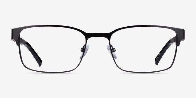 Monsoon Black Wood-textureEyeglass Frames from EyeBuyDirect, Front View