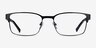Monsoon Black Wood-textureEyeglass Frames from EyeBuyDirect, Front View