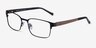 Monsoon Black Wood-textureEyeglass Frames from EyeBuyDirect, Angle View