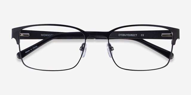 Monsoon Black Wood-textureEyeglass Frames from EyeBuyDirect, Closed View