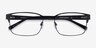 Monsoon Black Wood-textureEyeglass Frames from EyeBuyDirect, Closed View