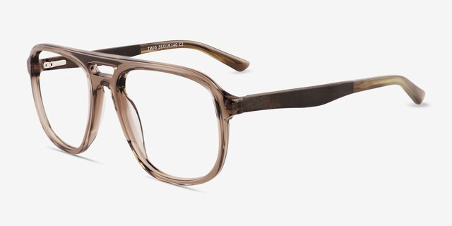 Twig Gray AcetateEyeglass Frames from EyeBuyDirect, Angle View