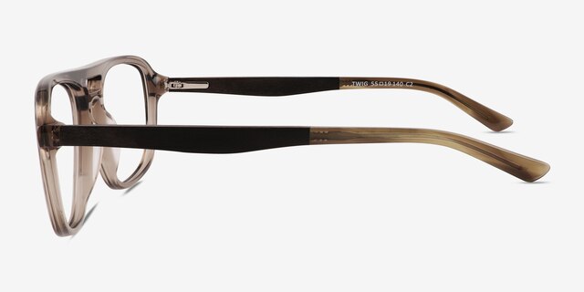 Twig Gray AcetateEyeglass Frames from EyeBuyDirect, Side View