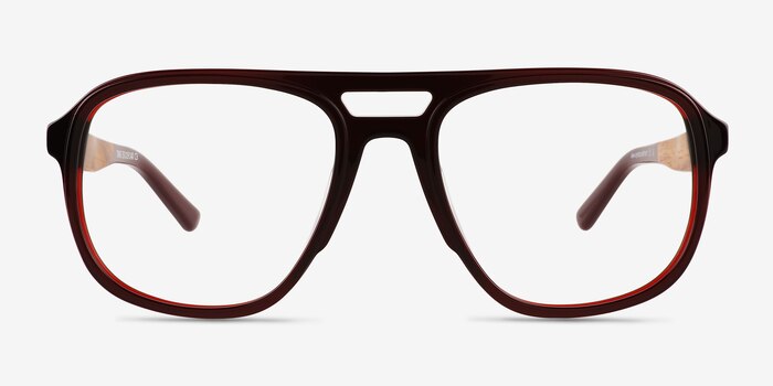 Twig Crystal Dark Red Acetate Eyeglass Frames from EyeBuyDirect