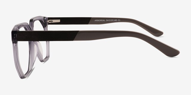 Arboreal Gray AcetateEyeglass Frames from EyeBuyDirect, Side View
