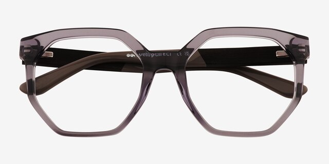 Arboreal Gray AcetateEyeglass Frames from EyeBuyDirect, Closed View