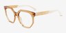 Arboreal Brown AcetateEyeglass Frames from EyeBuyDirect, Angle View