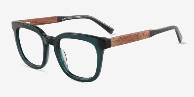 Coniferous Green AcetateEyeglass Frames from EyeBuyDirect, Angle View