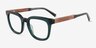 Coniferous Green AcetateEyeglass Frames from EyeBuyDirect, Angle View